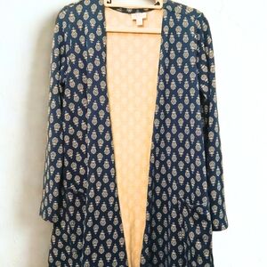 LulaRoe Women's Open Front Blue  Cardigan - Size Small